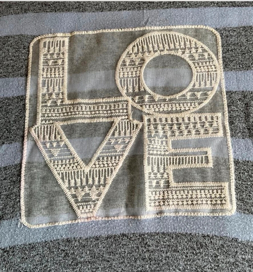 Effortless Preppy Striped Tunic Tee w/ Lace LOVE Detail